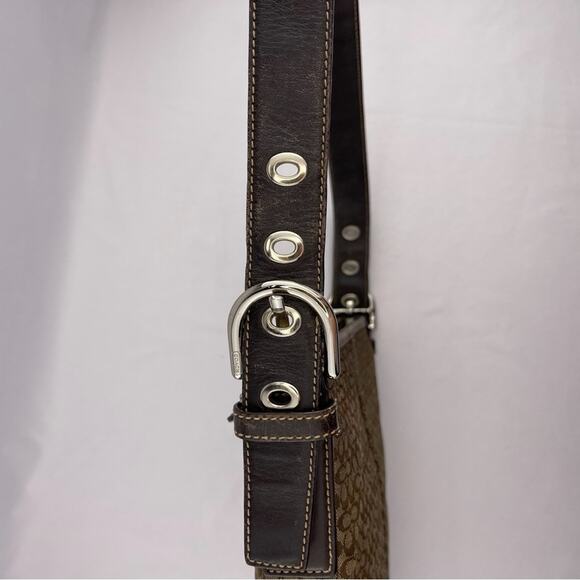 Coach Signature C Jacquard & Suede Bag - Picture 10 of 16